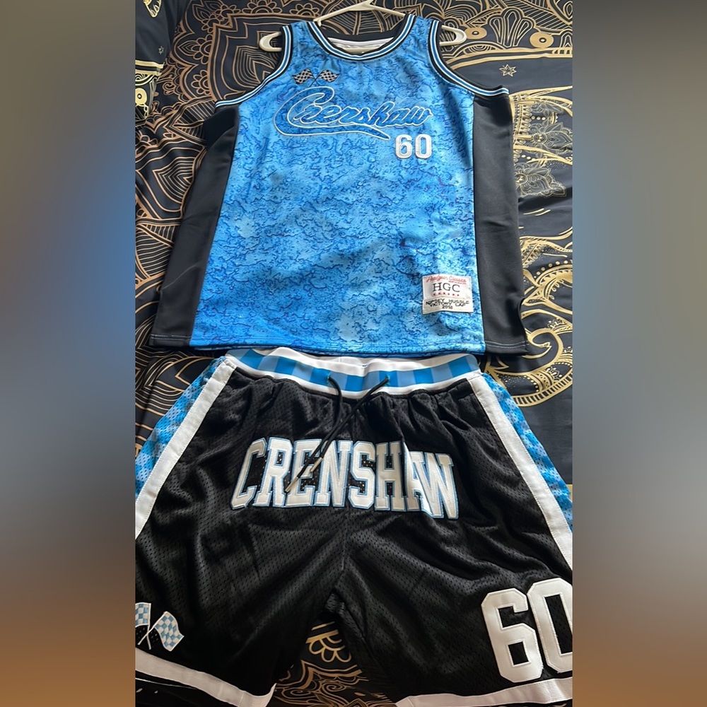 Nipsey Hussle Blue Jersey and short